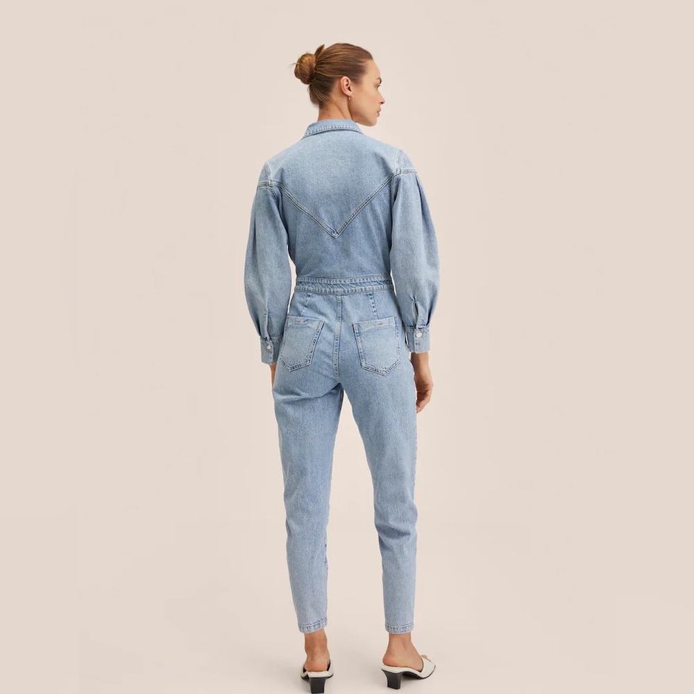 Mango Denim jumpsuit with zipper - Picture 3 of 10